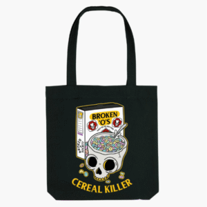 Cereal Killer Tote Bag in Black