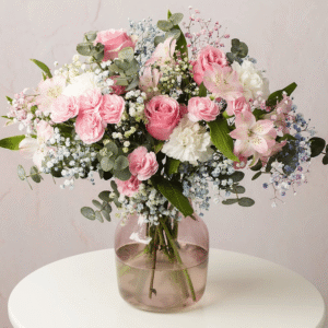 Rainbow Galaxy bouquet with roses, germini, carnations and chrysanthemums from Bunches