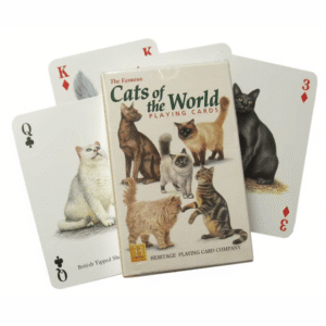 Cats of the World Playing Cards from Cats in Charge showing illustrated cat designs on each card