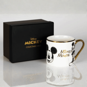 Disney Classic Collectable Mug - Mickey from The Home of Characters showing mug with black and gold presentation box