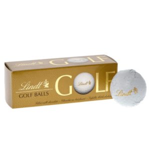 Lindt Milk Chocolate Golf Balls from Card Factory showing golf ball themed Swiss milk chocolate