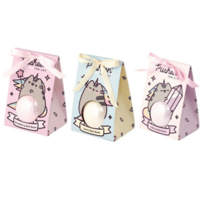 Pusheen the Cat Bath Bomb gift boxes from Cats in Charge in strawberry, lemon and cherry fragrances