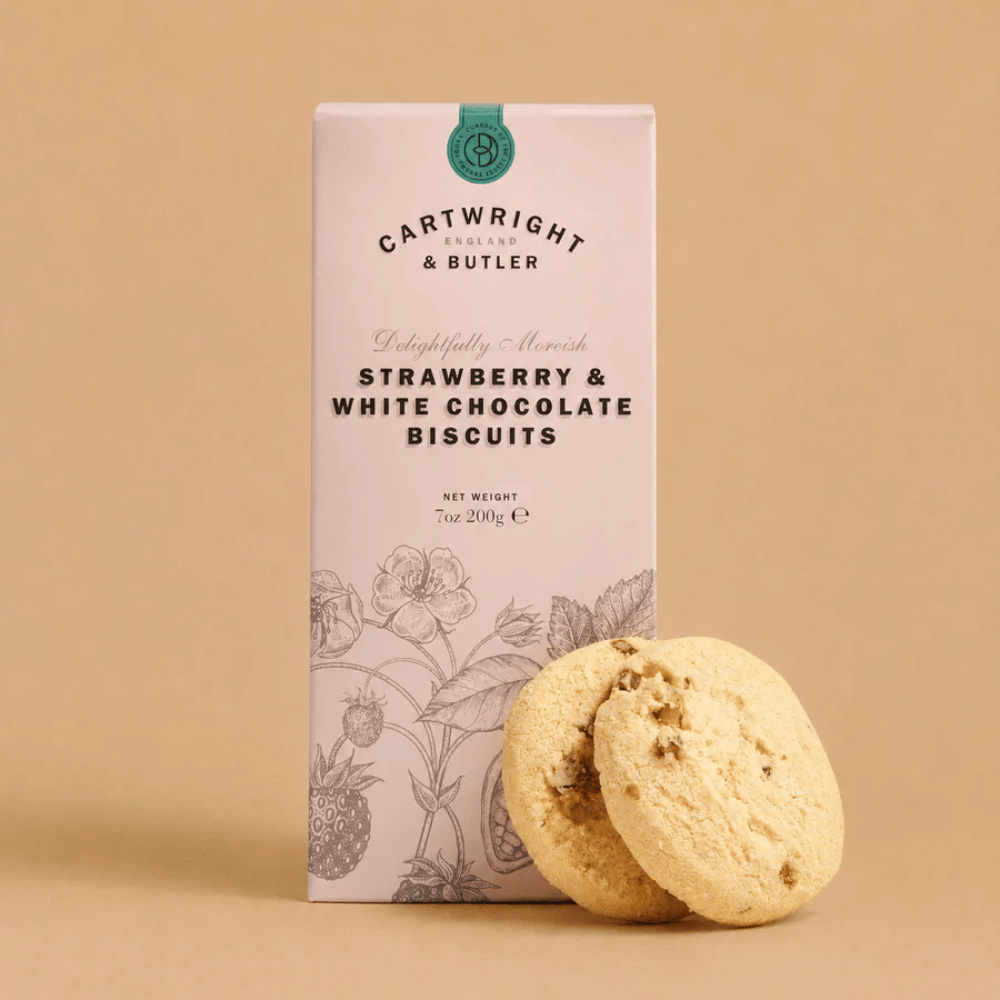 Cartwright & Butler Strawberry Biscuits from Lush Lobster showing delicate pink packaging