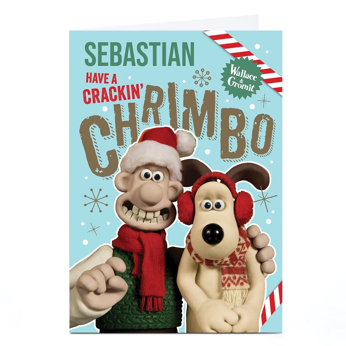 Personalised Wallace & Gromit Christmas Card